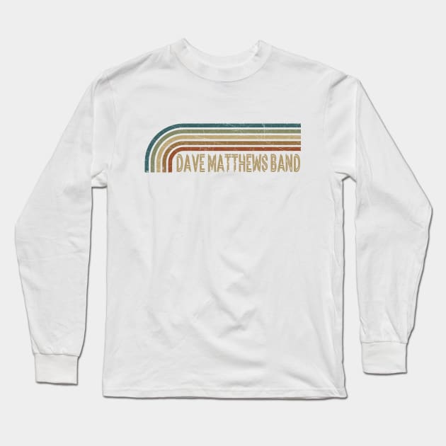 Dave Matthews Band Retro Stripes Long Sleeve T-Shirt by paintallday